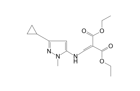 {[(3-cyclopropyl-1-methylpyrazol-5-yl)amino]methylene}malonic acid, diethyl ester