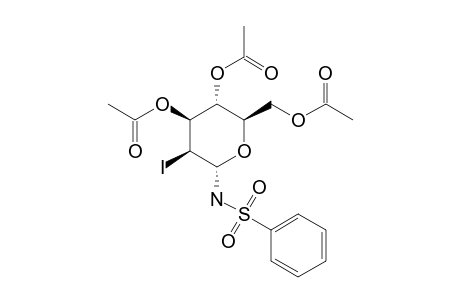 acetic acid [(2R,3R,4S,5S,6S)-4-acetoxy-2-(acetoxymethyl)-5-iodo-6-(phenylsulfonylamino)tetrahydropyran-3-yl] ester
