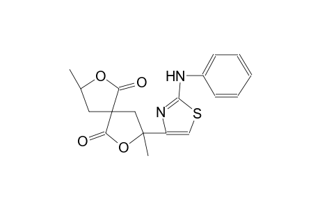 2,7-dioxaspiro[4.4]nonane-1,6-dione, 3,8-dimethyl-3-[2-(phenylamino)-4-thiazolyl]-