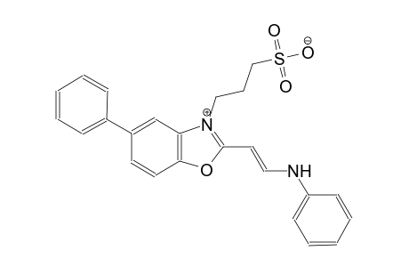 5-phenyl-2-[(1E)-3-phenylprop-1-en-1-yl]-3-(3-sulfonatopropyl)-1,3-benzoxazol-3-ium