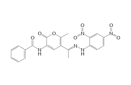 N-(5-{1-[(2,4-Dinitrophenyl)hydrazono]ethyl}-6-methyl-2-oxo-2H-pyran-3-yl)benzamide