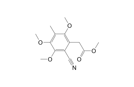 methyl 2-cyano-5-methyl-3,4,6-trimethoxyphenylacetate