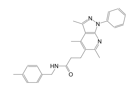 1H-pyrazolo[3,4-b]pyridine-5-propanamide, 3,4,6-trimethyl-N-[(4-methylphenyl)methyl]-1-phenyl-