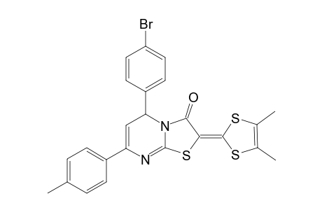 5-(4-bromophenyl)-2-(4,5-dimethyl-1,3-dithiol-2-ylidene)-7-(4-methylphenyl)-5H-thiazolo[3,2-a]pyrimidin-3-one