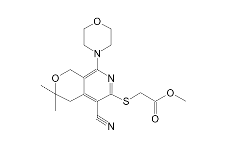 acetic acid, [[5-cyano-3,4-dihydro-3,3-dimethyl-8-(4-morpholinyl)-1H-pyrano[3,4-c]pyridin-6-yl]thio]-, methyl ester