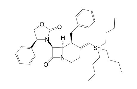 (+)-(1R,6R,7S)-1-Benzyl-2-(Z)-tributylstannylmethylene-7-[(S)-4-phenyl-2-oxo-1,3-oxazolin-3-yl]carbacefam