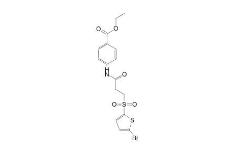 ethyl 4-({3-[(5-bromo-2-thienyl)sulfonyl]propanoyl}amino)benzoate