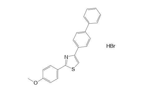 4-(4-biphenylyl)-2-(p-methoxyphenyl)thiazole, hydrobromide