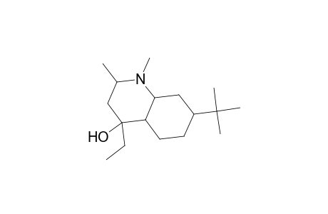 7-tert-Butyl-4-ethyl-1,2-dimethyldecahydro-4-quinolinol