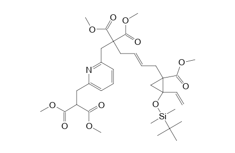 DIMETHYL-(4E)-6-[R-2-(TERT.-BUTYLDIMETHYLSILOXY)-T-1-METHOXYCARBONYL-2-VINYLCYCLOPROP-1-YL]-1-[6-[2,2-DI-(METHOXYCARBONYL)-ETHYL]-2-PYRIDYL]-4-HEX