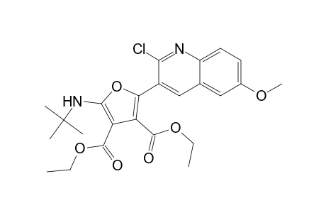 Diethyl 2-(tert-butylamino)-5-(2-chloro-6-methoxyquinolin-3-yl)furan-3,4-dicarboxylate