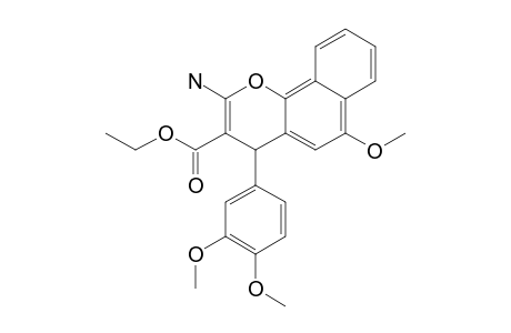ETHYL-2-AMINO-4-(3,4-DIMETHOXYPHENYL)-6-METHOXY-4H-BENZO-[H]-CHROMENE-3-CARBOXYLATE