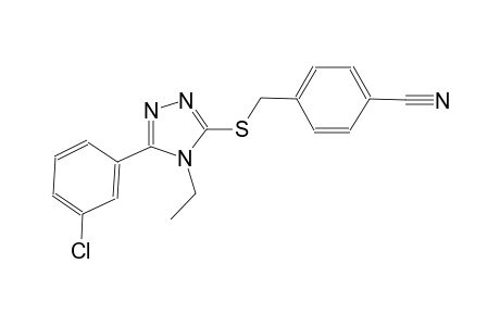 4-({[5-(3-chlorophenyl)-4-ethyl-4H-1,2,4-triazol-3-yl]sulfanyl}methyl)benzonitrile