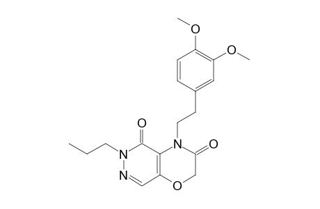 6-PROPYL-4-[2-(3,4-DIMETHOXYPHENYL)-ETHYL]-2H-PYRIDAZINO-[4,5-B]-[1,4]-OXAZINE-3,5-DIONE