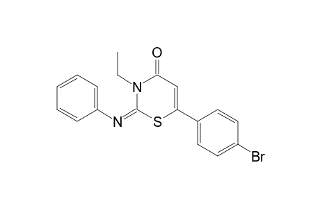3-Ethyl-2-phenylimino-2,3-dihydro-4-oxo-6-(4'-bromophenyl)-4H-1,3-thiazine