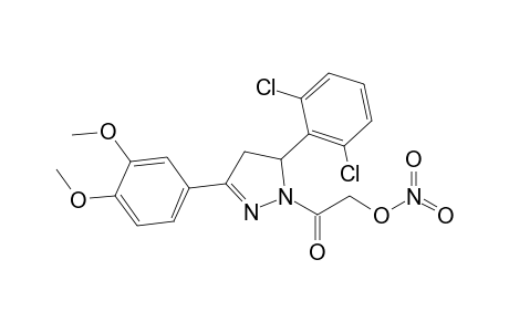 5-(2,6-Dichlorophenyl)-4,5-dihydro-3-(3,4-dimethoxyphenyl)-1-(2-nitrooxyacetyl)-1H-pyrazole