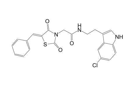 2-[(5Z)-5-benzylidene-2,4-dioxo-1,3-thiazolidin-3-yl]-N-[2-(5-chloro-1H-indol-3-yl)ethyl]acetamide