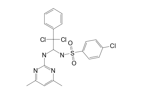 4-CHLORO-N-[2,2-DICHLORO-1-[(4,6-DIMETHYLPYRIMIDIN-2-YL)-AMINO]-2-PHENYL-ETHYL]-BENZENESULFONAMIDE