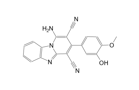 pyrido[1,2-a]benzimidazole-2,4-dicarbonitrile, 1-amino-3-(3-hydroxy-4-methoxyphenyl)-