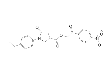 3-pyrrolidinecarboxylic acid, 1-(4-ethylphenyl)-5-oxo-, 2-(4-nitrophenyl)-2-oxoethyl ester