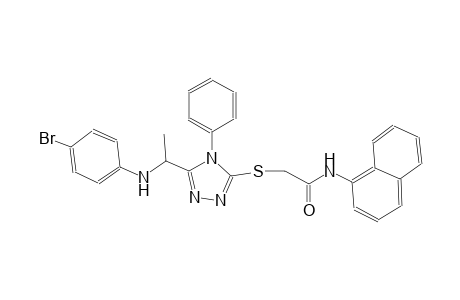 2-({5-[1-(4-bromoanilino)ethyl]-4-phenyl-4H-1,2,4-triazol-3-yl}sulfanyl)-N-(1-naphthyl)acetamide