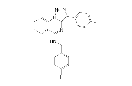 [1,2,3]triazolo[1,5-a]quinazolin-5-amine, N-[(4-fluorophenyl)methyl]-3-(4-methylphenyl)-