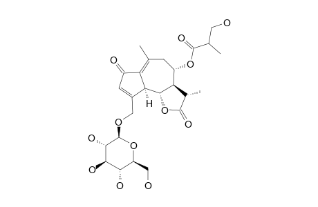 CICHORIOSIDE-B-8-O-(3-HYDROXY-2-METHYL)-PROPANOATE;8-O-(3-HYDROXY-2-METHYL)-PROPANOYL-11-BETA,13-DIHYDROLACTUCIN-15-O-BETA-GLUCOPYRANOSIDE