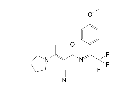 2-Cyano-3-(1-pyrrolidinyl)-N-[2,2,2-trifluoro-1-(4-methoxyphenyl)ethylidene]-2-butenamide