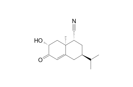 (7R)-Hydroxy-(3R)-isopropyl-(8aS)-methyl-6-oxo-1,2,3,4,6,7,8,8a-octahydronaphthalene-(1R)-carbonitrile
