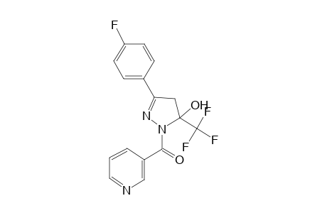 2-Pyrazolin-5-ol, 5-trifluoromethyl-3-(4-fluorophenyl)-1-(3-pyridinoyl)-