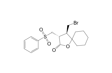 trans-3-Benzenesulfonylmethyl-4-bromomethyl-1-oxaspiro[4.5]-2-decanone
