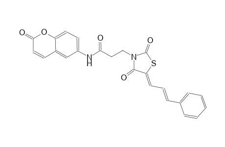 3-thiazolidinepropanamide, 2,4-dioxo-N-(2-oxo-2H-1-benzopyran-6-yl)-5-[(2E)-3-phenyl-2-propenylidene]-, (5Z)-