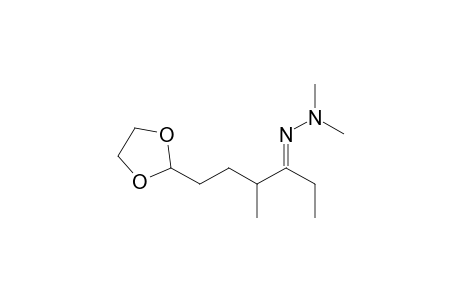 N-[(E)-[4-(1,3-dioxolan-2-yl)-1-ethyl-2-methyl-butylidene]amino]-N-methyl-methanamine