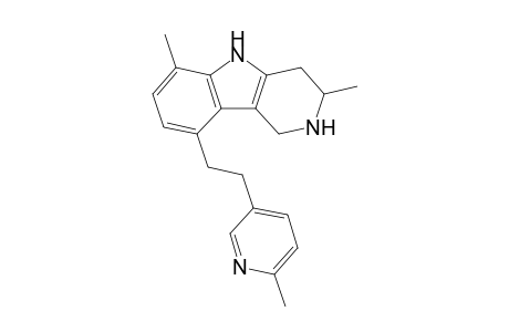 2,8-Dimethyl-5-(2-(6-methyl-3-pyridyl)ethyl)-1,2,3,4-tetrahydro-.gamma.-carboline