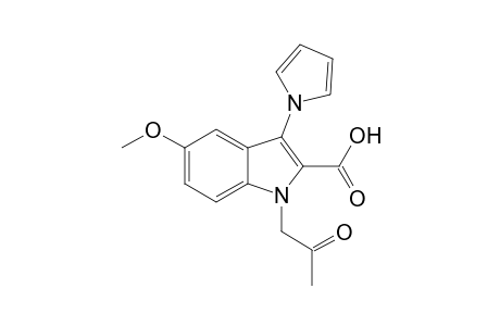 1H-Indole-2-carboxylic acid, 5-methoxy-1-(2-oxopropyl)-3-(1H-pyrrol-1-yl)-