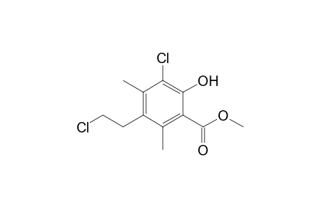 Methyl 3-chloro-2-hydroxy-5-(2'-chloroethyl)-4,6-dimethylbenzoate
