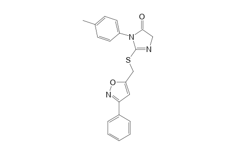 2-(3-Phenyl-isoxazol-5-ylmethylsulfanyl)-3-p-tolyl-3,5-dihydro-imidazol-4-one