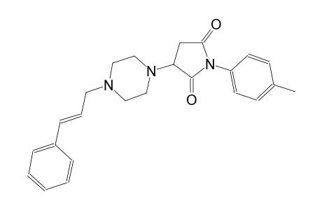 2,5-pyrrolidinedione, 1-(4-methylphenyl)-3-[4-[(2E)-3-phenyl-2-propenyl]-1-piperazinyl]-