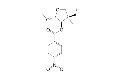 ERYTHRO-3-ETHYL-4-HYDROXY-5-METHOXY-3-METHYL-TETRAHYDROFURAN-4-PARA-NITROBENZOATE