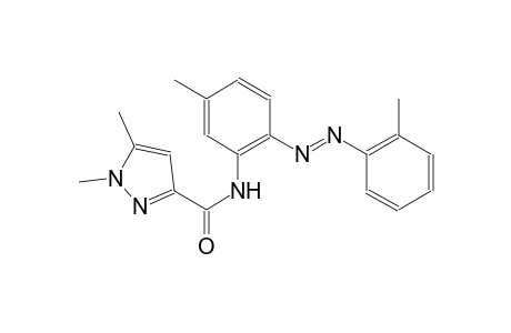 1,5-dimethyl-N-{5-methyl-2-[(E)-(2-methylphenyl)diazenyl]phenyl}-1H-pyrazole-3-carboxamide