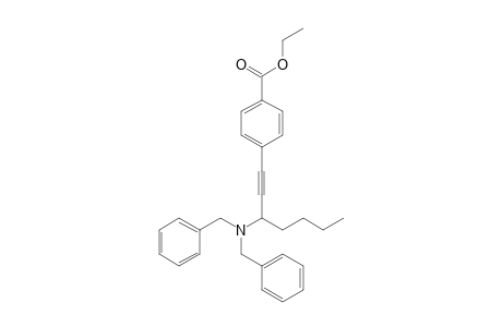 Ethyl 4-[3-(dibenzylamino)-1-heptynyl]benzoate