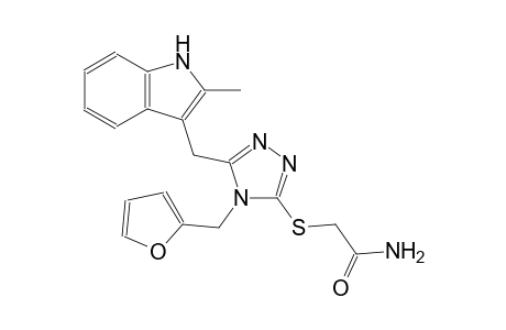 2-({4-(2-furylmethyl)-5-[(2-methyl-1H-indol-3-yl)methyl]-4H-1,2,4-triazol-3-yl}sulfanyl)acetamide