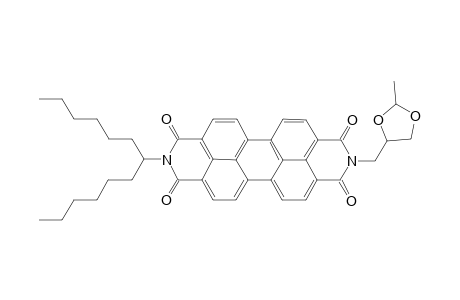 N'-(1'-Hexylheptyl)-N-[2"-methyl-1",3"-dioxolan-4"-yl]methyl}-perylene-3,4 : 9,10-bis(dicarboxamide)