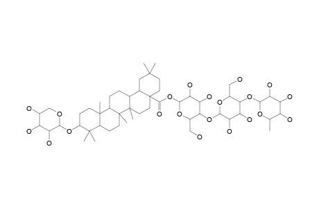 3-BETA-D-O-(BETA-D-XYLOPYRANOSYL)-OELAN-12-ENE-28-O-(ALPHA-L-RHAMNOPYRANOSYL-(1->4)-BETA-D-GLUCOPYRANOSYL-