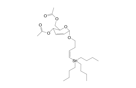 (Z)-4-(tri-n-butylstannylbut-3-enyl)-4,6-di-O-acetyl-2,3-dideoxy-.alpha.,D-erythrohex-2-enopyranoside