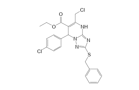 Ethyl 7-(4-chlorophenyl)-2-benzylthio-5-chloromethyl-4,7-dihydro-1,2,4-triazolo[1,5-a]pyrimidine-6-carboxylate