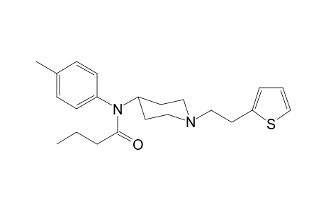 N-(4-Methylphenyl)-N-(1-[2-(thiophen-2-yl)ethyl]piperidin-4-yl)butanamide