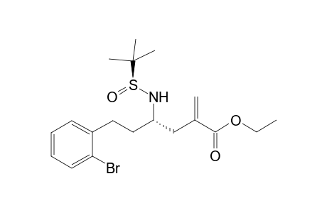(4S,SS)-Ethyl N-(tert-Butylsulfinyl)-4-amino-6-(2-bromophenyl)-2-methylenehexanoate