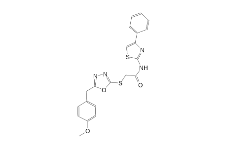 2-{[5-(4-methoxybenzyl)-1,3,4-oxadiazol-2-yl]sulfanyl}-N-(4-phenyl-1,3-thiazol-2-yl)acetamide