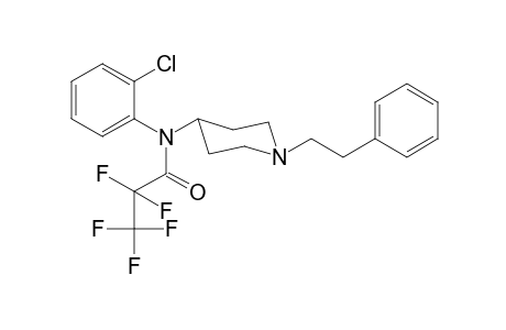 N-(2-Chlorophenyl)-2,2,3,3,3-pentafluoro-N-[1-(2-phenylethyl)piperidin-4-yl]propanamide